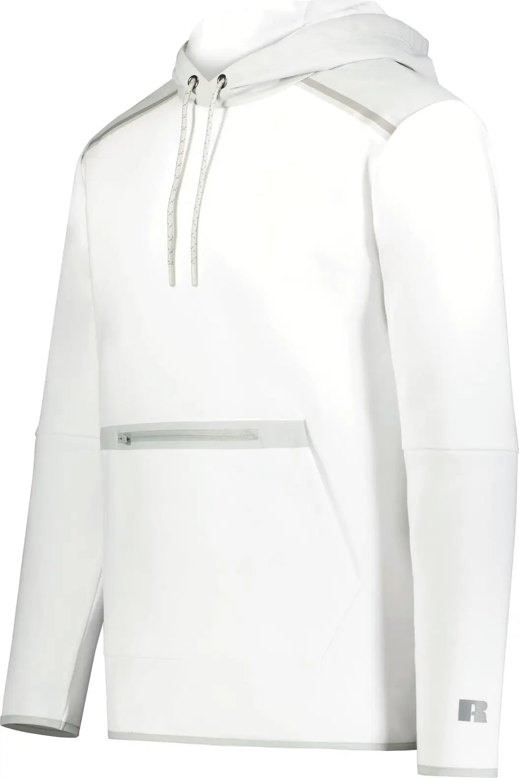 Russell R23tfm Legend Tech Fleece Hoodie - White Graphite Iron Silver - Adult s