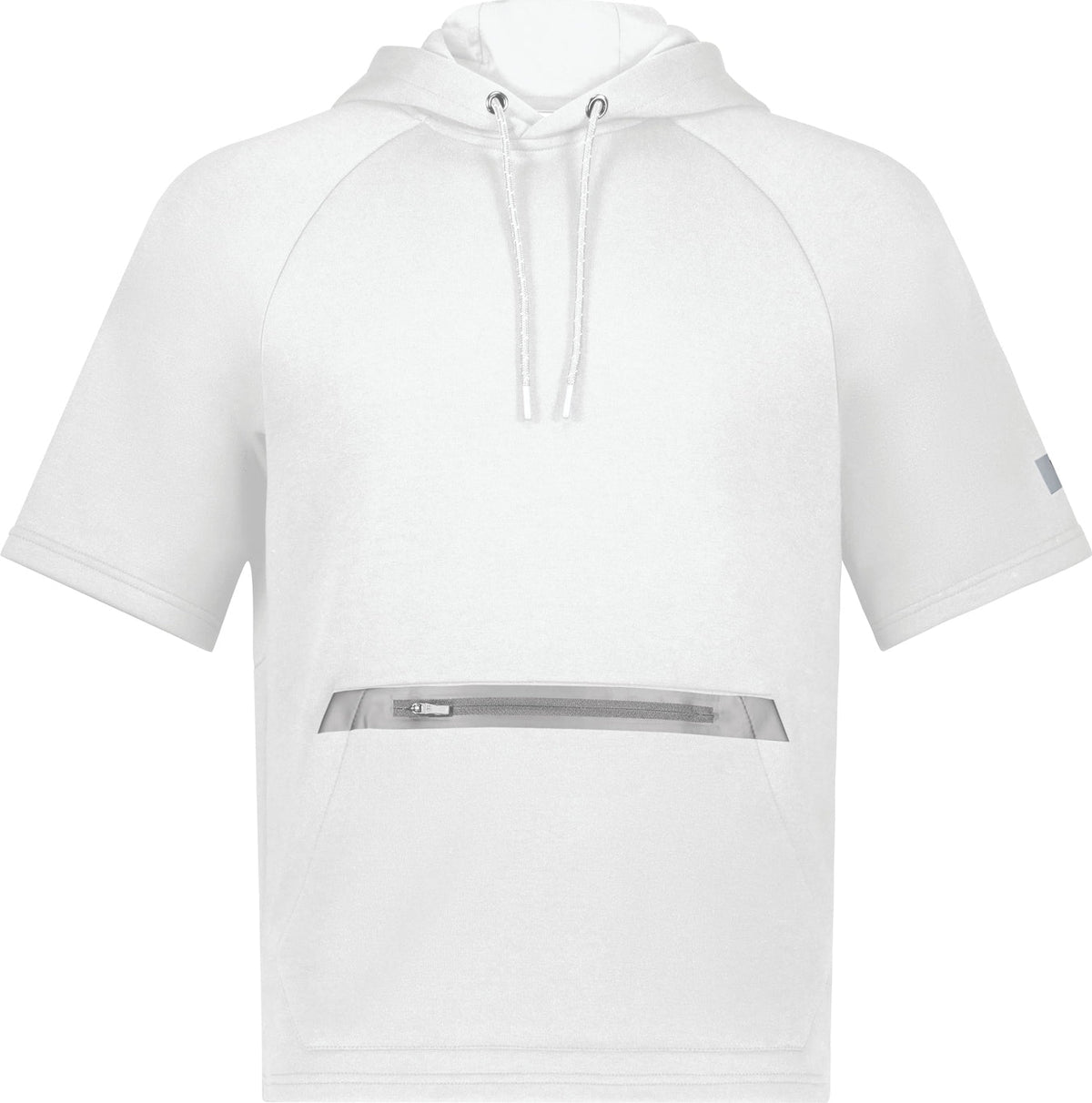 Russell R24tfm Legend Tech Ss Fleece Hoodie - White Grid Iron Silver