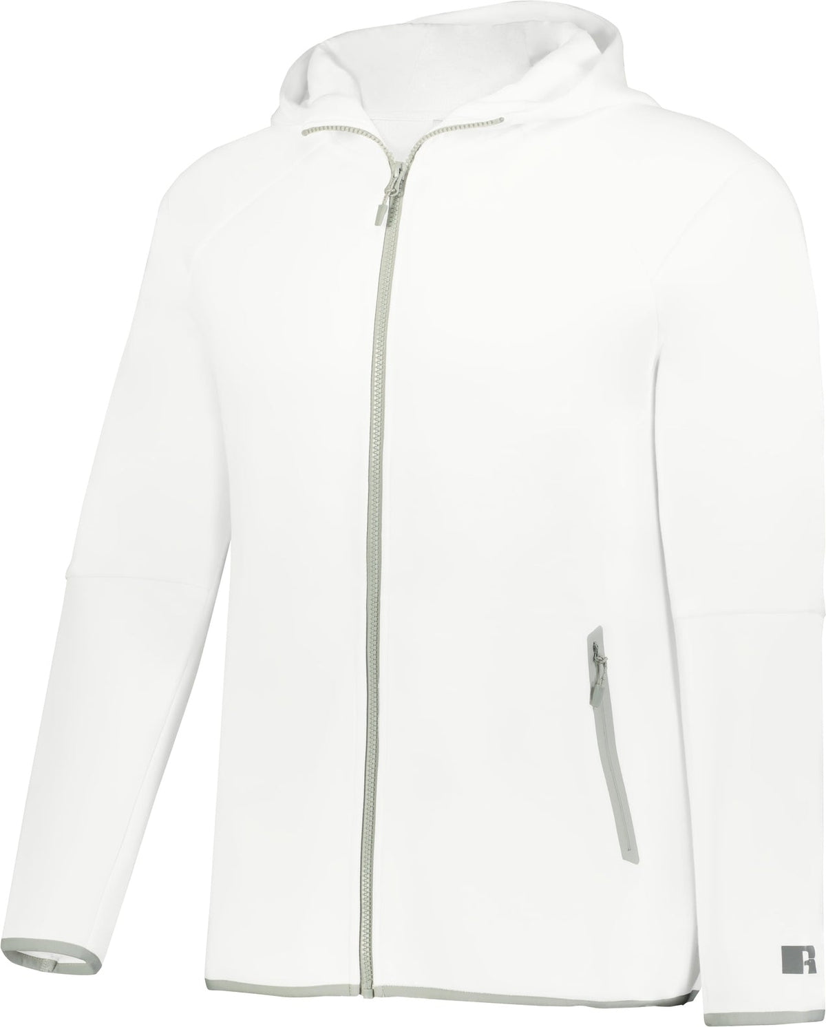 Russell R25tfm Legend Full Zip Tch Flc Hoodie - White - Adult s