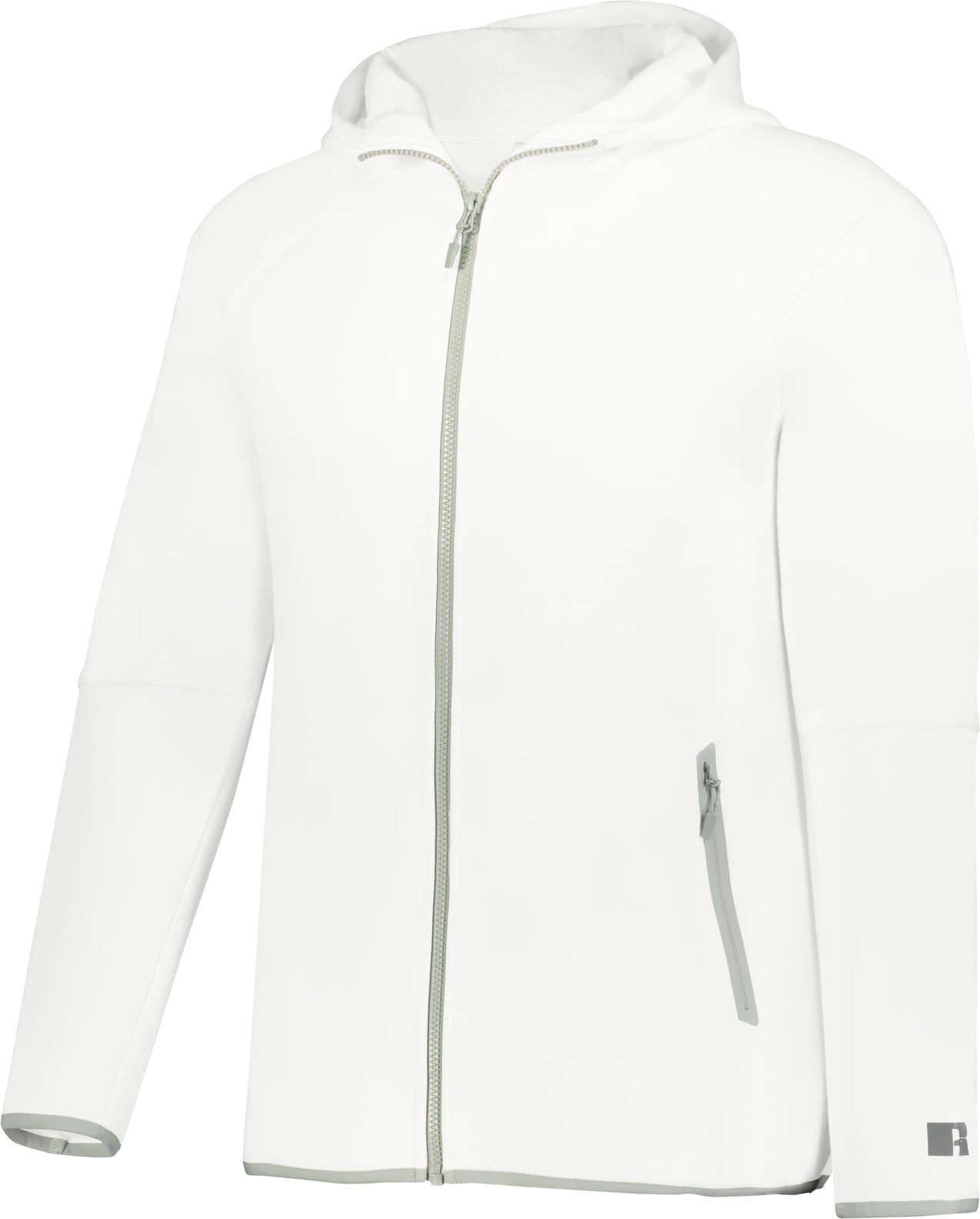 Russell R25tfm Legend Full Zip Tch Flc Hoodie - White - Adult s