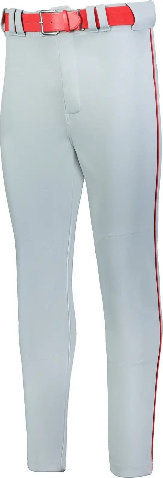 Russell R62lgb Youth Baseline Tapered Leg Piped Baseball Pant - Gray True Red - s