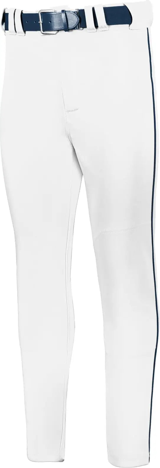 Russell R62lgm Baseline Tapered Leg Piped Baseball Pant - White Navy - Adult s