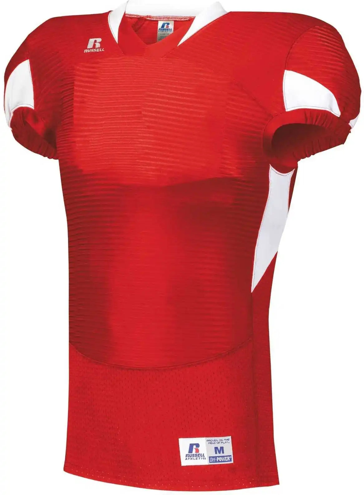 Russell S81xcm Waist Length Football Jersey True Red White