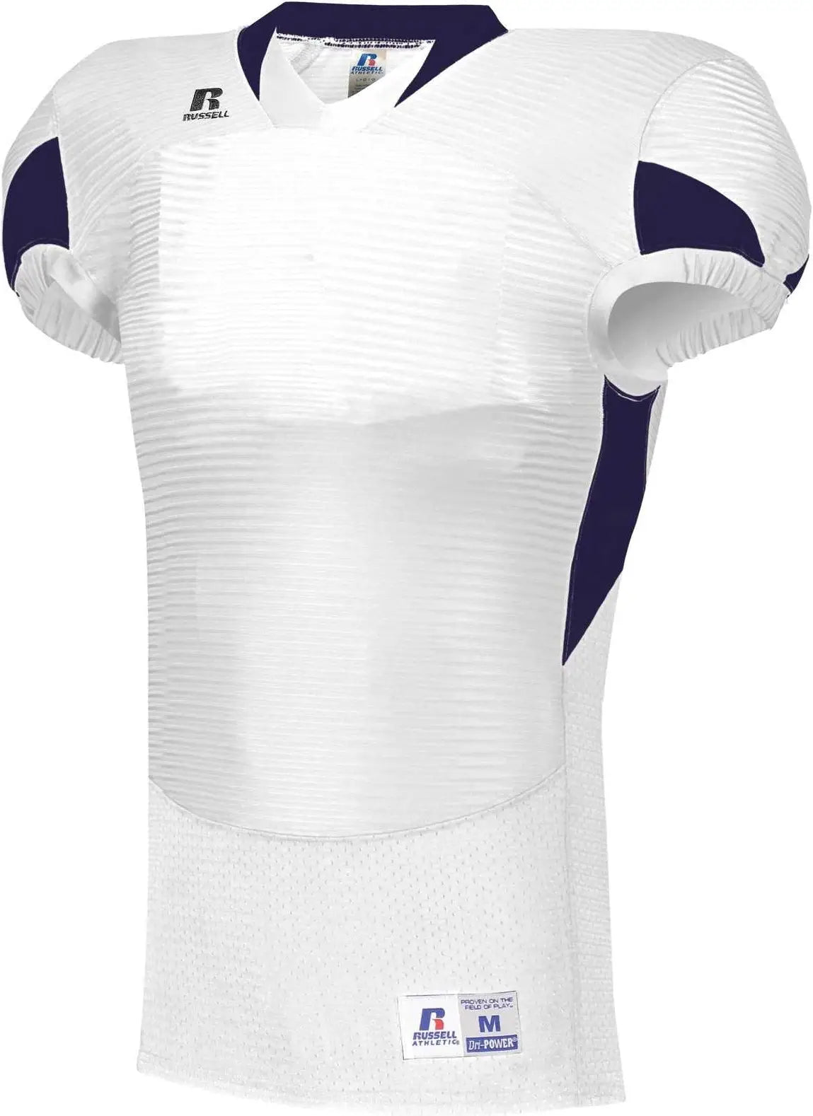 Russell S81xcm Waist Length Football Jersey - White Purple