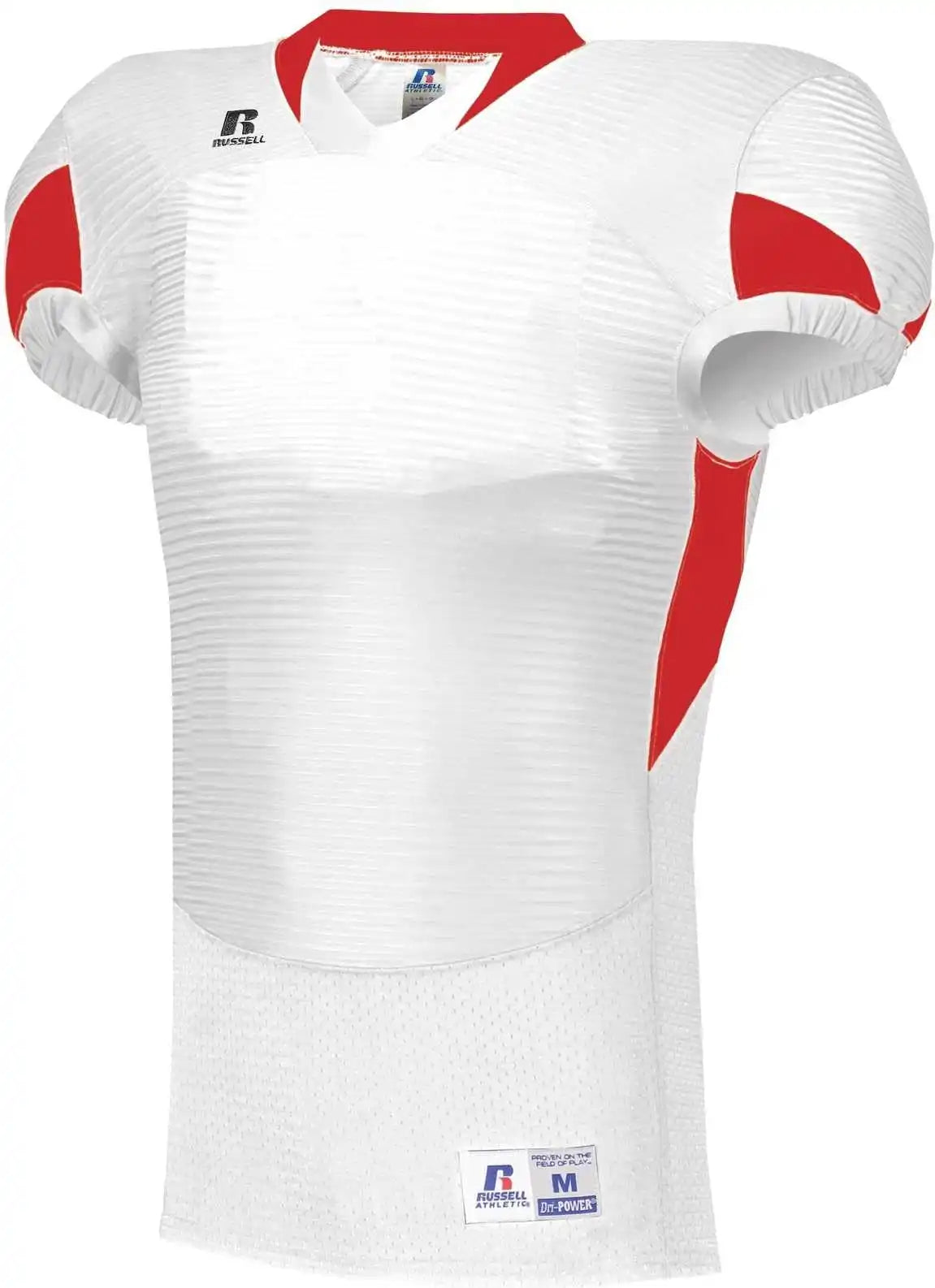 Russell S81xcm Waist Length Football Jersey White True Red