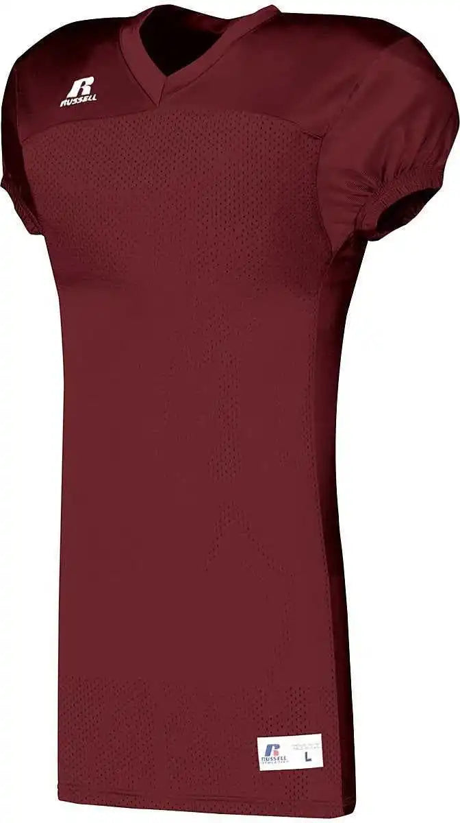 Russell S8623m Solid Jersey with Side Inserts - Cardinal