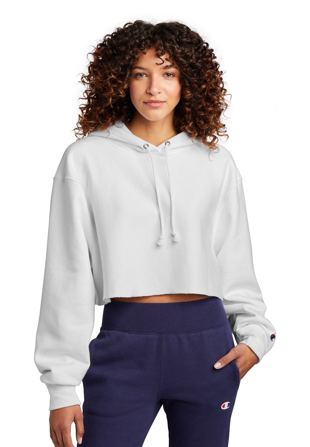 Champion RW01W Reverse Weave Women’s Hooded Sweatshirt - White