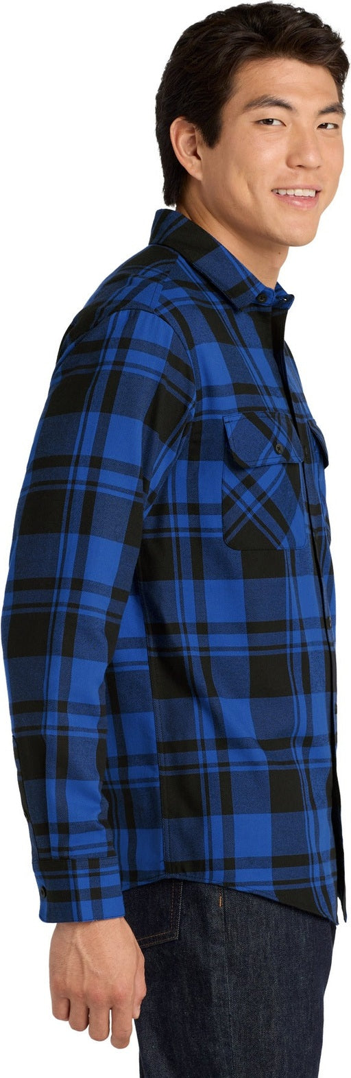 Ry/BkOpPld Port Authority Plaid Flannel Shirt. W668