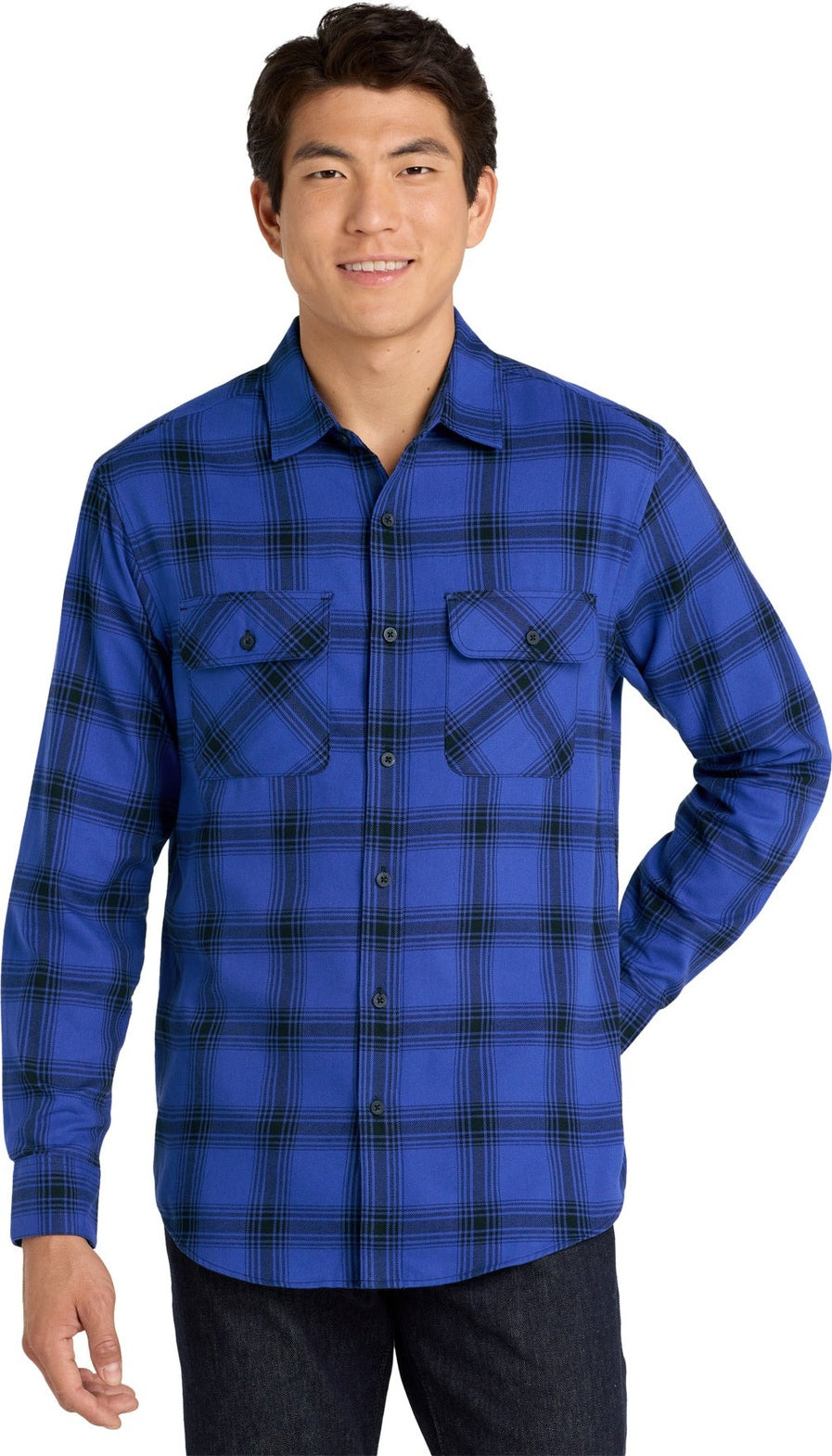 Ry/BkOpPld Port Authority Plaid Flannel Shirt. W668
