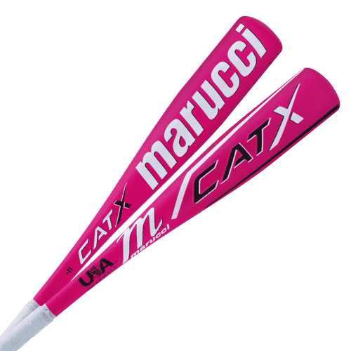 Marucci CatX Tee Ball USA Approved -11 Bat - White Pink - HIT a Double - 1