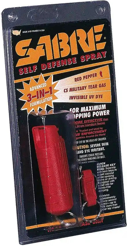Sabre 3 in 1 Pepper Spray with Plastic Case