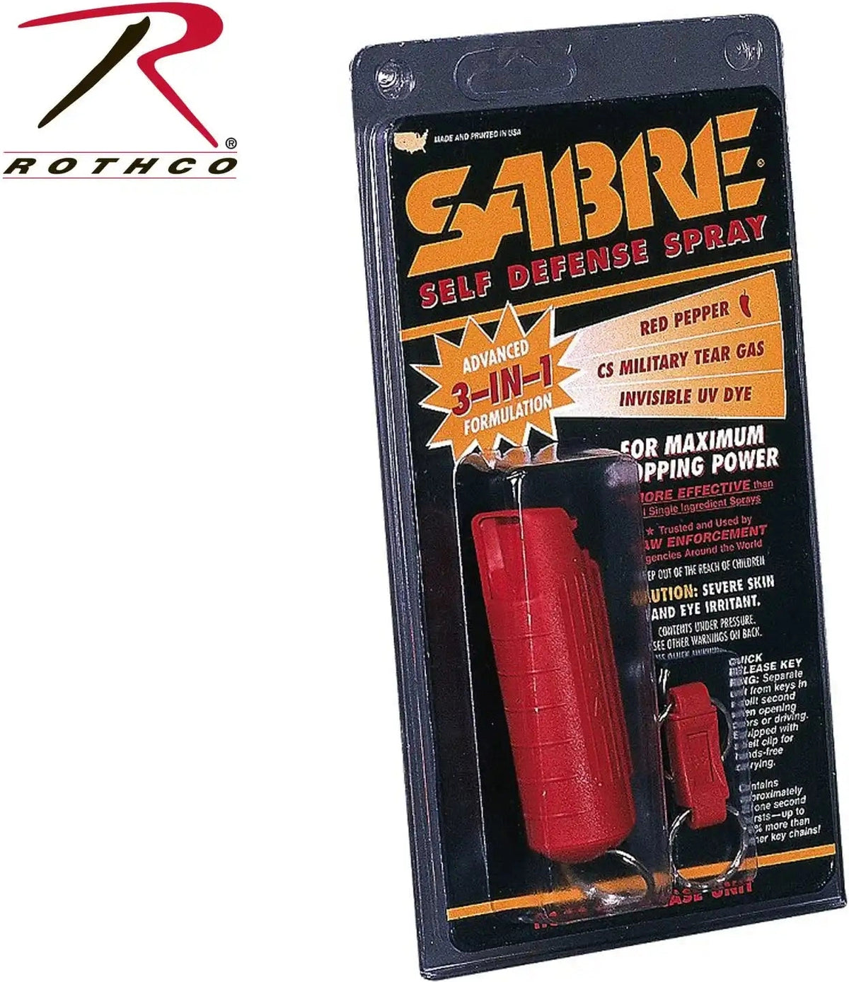 Sabre 3 in 1 Pepper Spray with Plastic Case