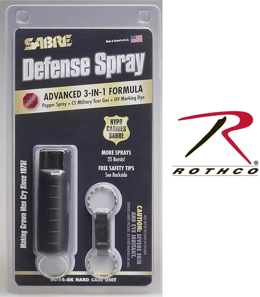 Sabre 3 in 1 Pepper Spray with Plastic Case