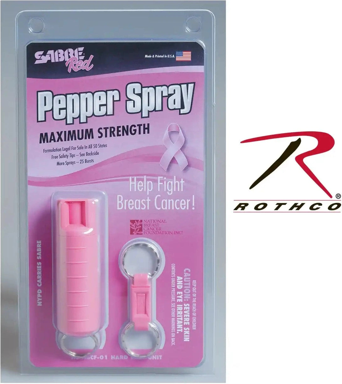 Sabre Red Usa Defense Spray W/pink Hard Case