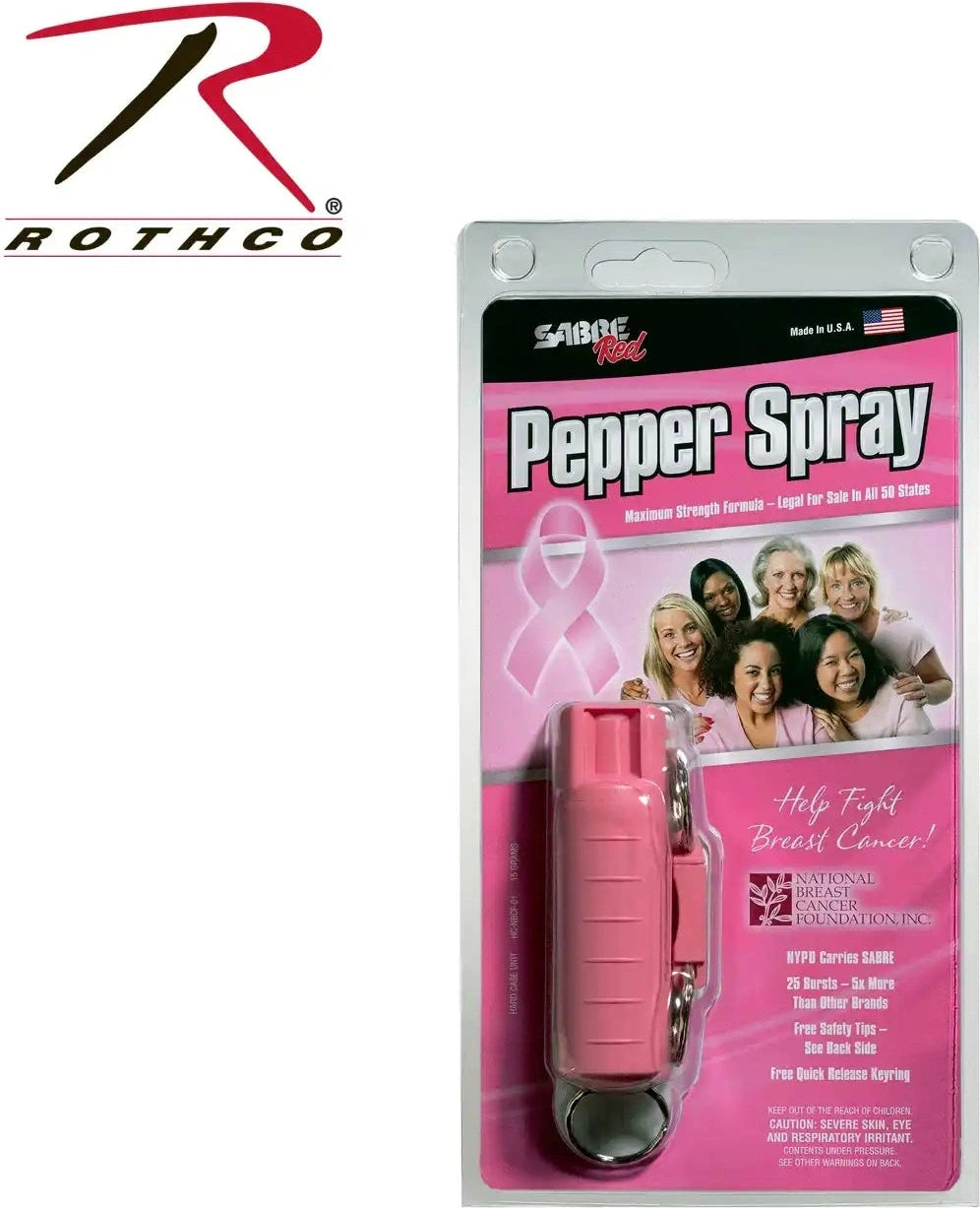 Sabre Red Usa Defense Spray W/pink Hard Case