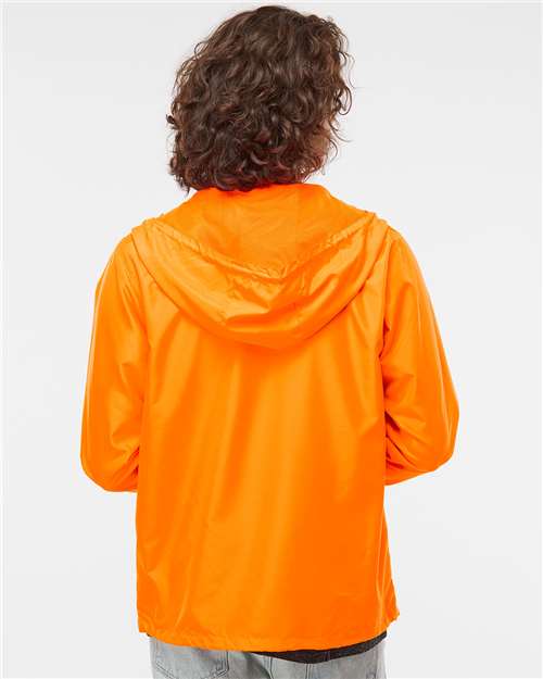 Safety Orange Lightweight Windbreaker Full-Zip Jacket - EXP54LWZ