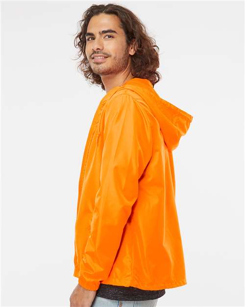 Safety Orange Lightweight Windbreaker Full-Zip Jacket - EXP54LWZ