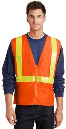 Safety Orange Port Authority Enhanced Visibility Vest. SV01