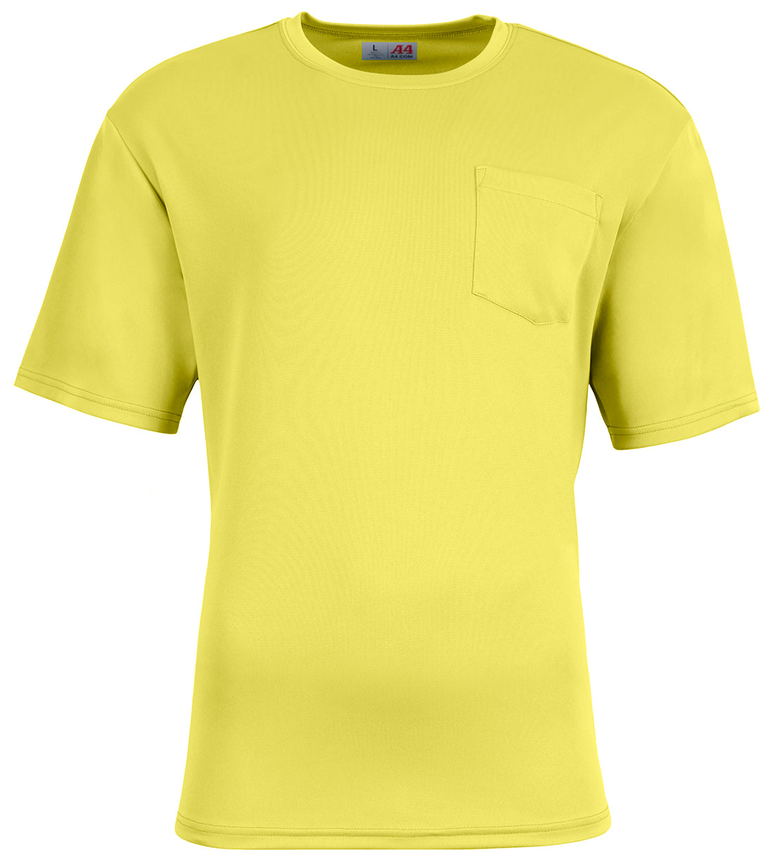SAFETY YELLOW A4 Sprint Short Sleeve Pocket Tee