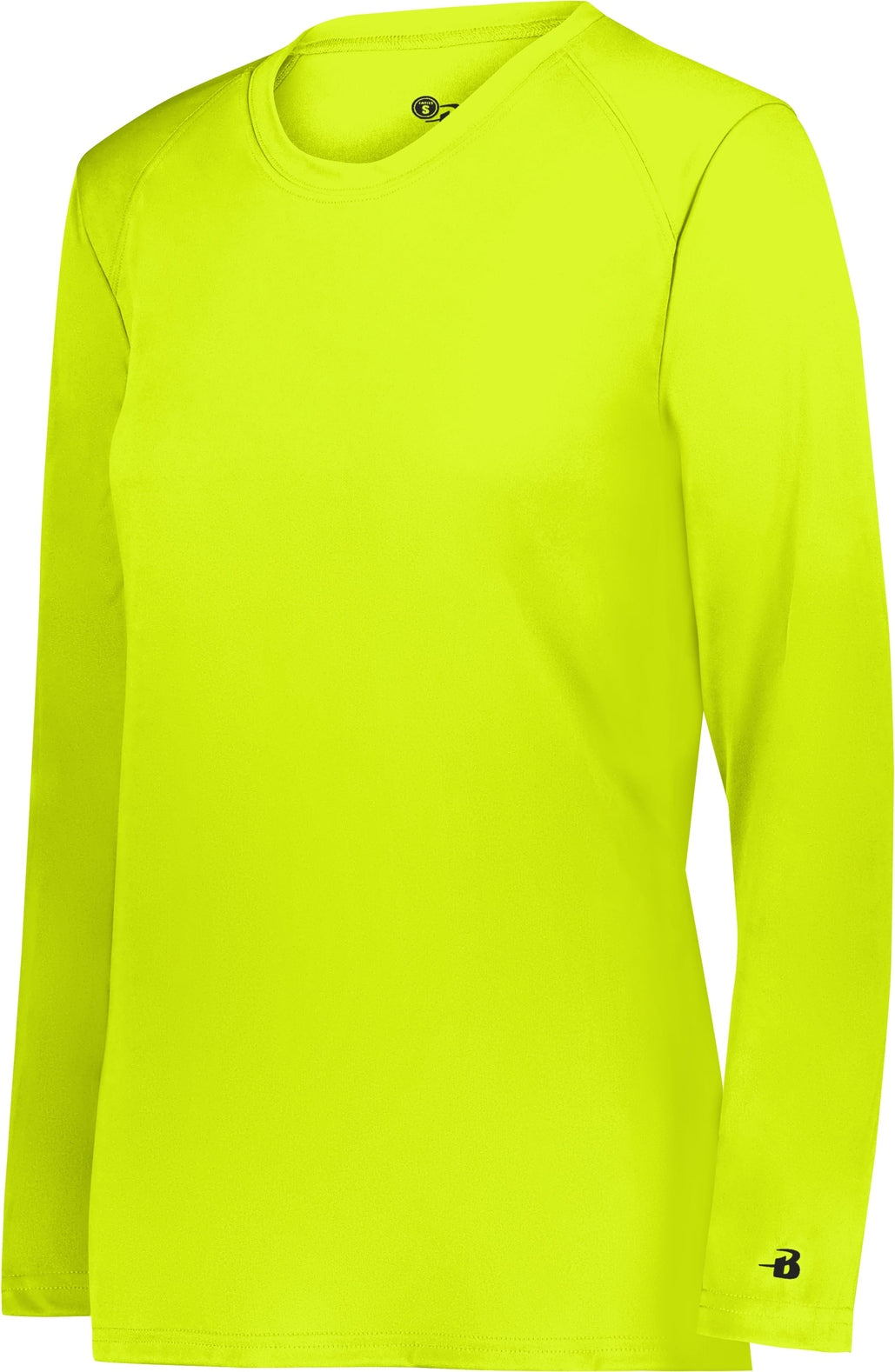 SAFETY YELLOW LADIES B-CORE L/S TEE