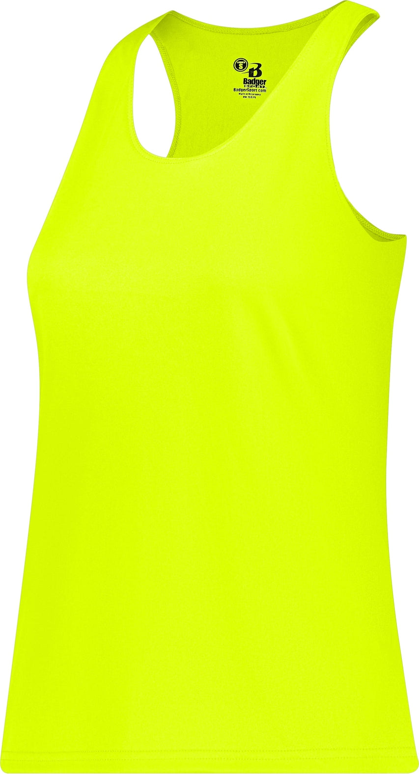SAFETY YELLOW LADIES' RACERBACK TANK