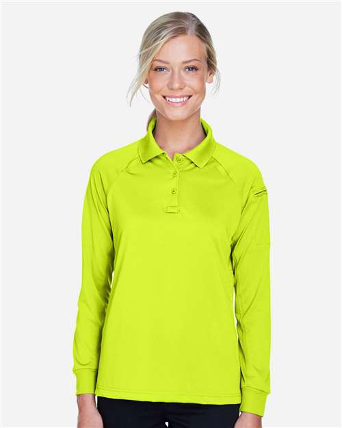 Safety Yellow Women&#39;s Advantage Long Sleeve Tactical Polo - M211LW