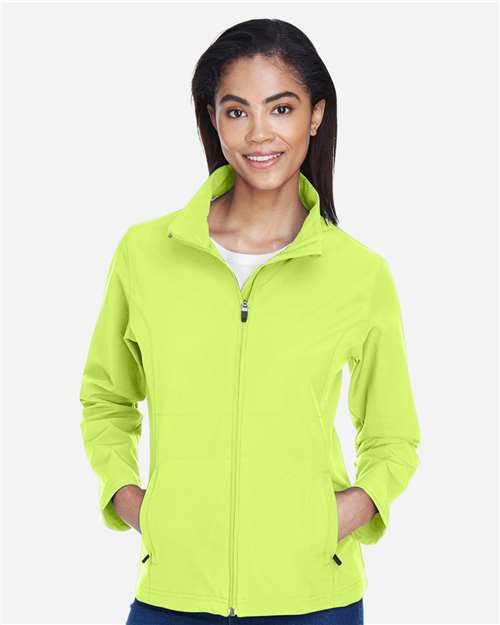Safety Yellow Women's Leader Soft Shell Jacket - TT80W