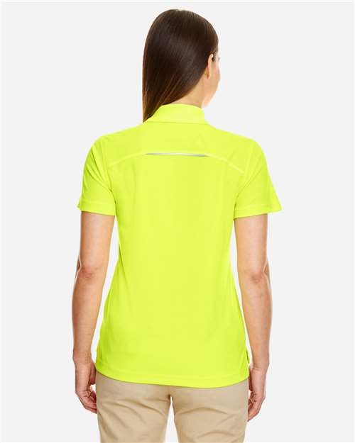 Safety Yellow Women&#39;s Radiant Performance Piqué Polo with Reflective Piping - 78181R