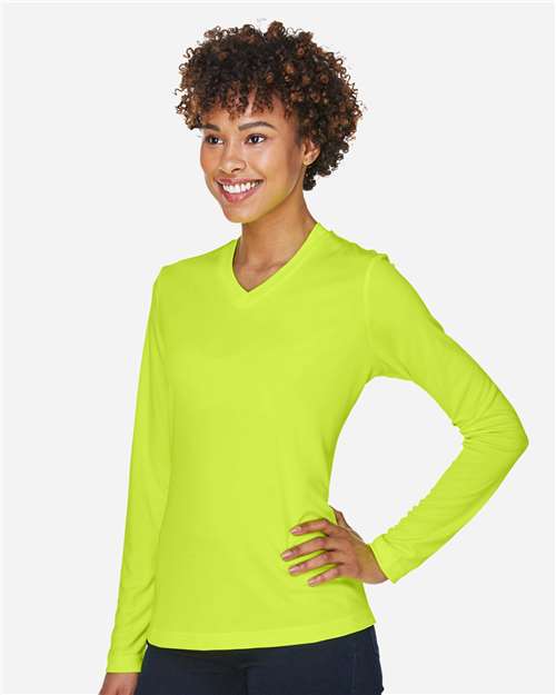 Safety Yellow Women&#39;s Zone Performance Long Sleeve T-Shirt - TT11WL