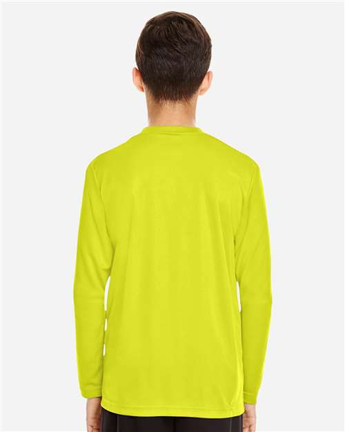 Safety Yellow Youth Zone Performance Long Sleeve T-Shirt - TT11YL