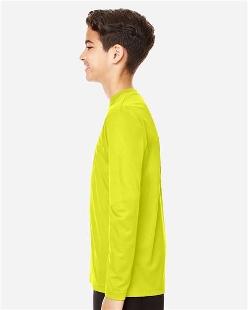 Safety Yellow Youth Zone Performance Long Sleeve T-Shirt - TT11YL