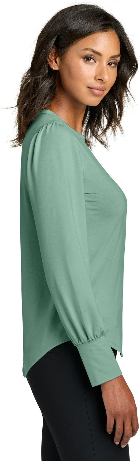 Sage Mercer+Mettle Women's Stretch Jersey Long Sleeve Blouson Top MM1019
