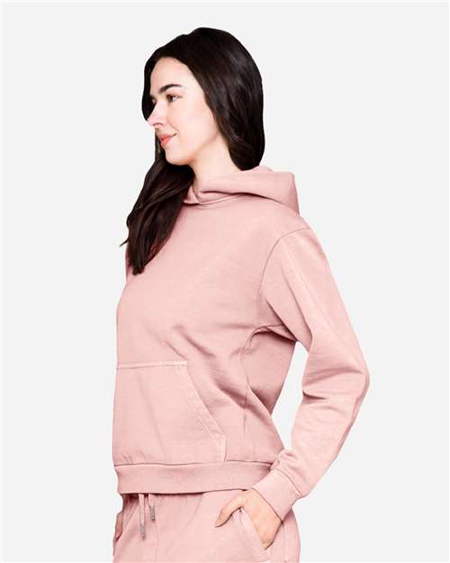 Rear View of Salmon Urban Pullover Hooded Sweatshirt - LS16001