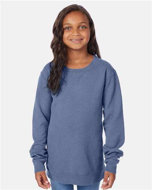 Saltwater Garment-Dyed Youth Crewneck Sweatshirt - GDH475