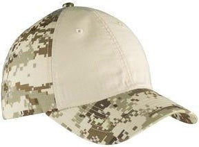 Sand Camo/Sand Port Authority Colorblock Digital Ripstop Camouflage Cap. C926