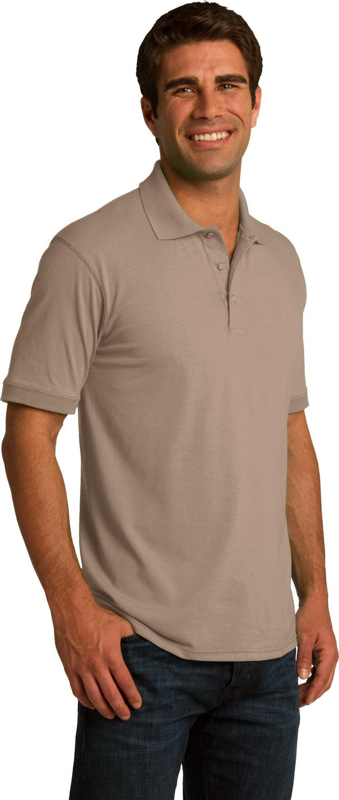 Sand Port & Co Core Blend Jersey Knit Polo. KP55