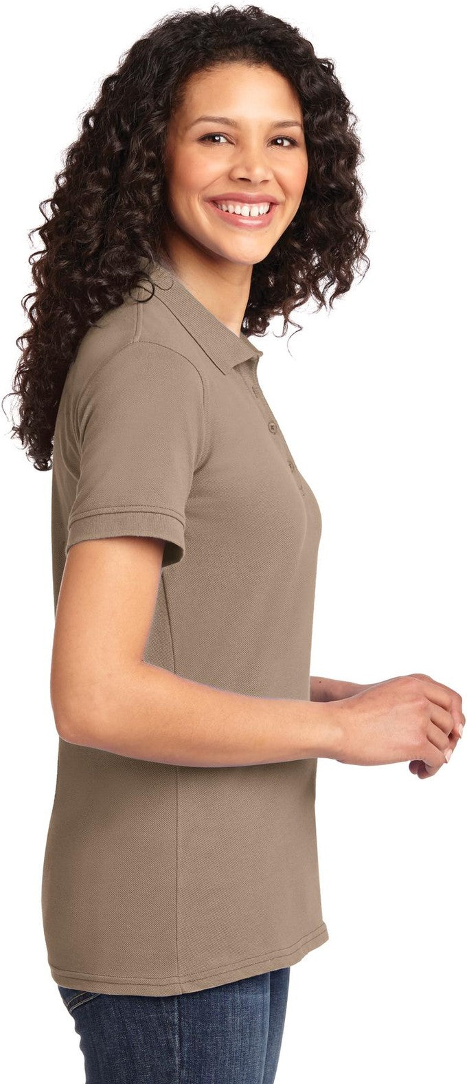 Sand Port & Co Women's Core Blend Pique Polo. LKP155