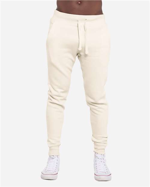 Rear View of Sand Premium Jogger Pants - LST006