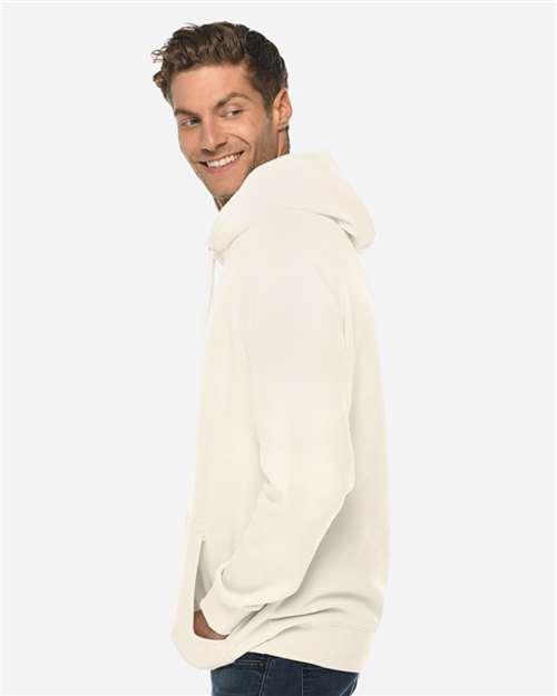 Rear View of Sand Premium Pullover Hooded Sweatshirt - LS14001