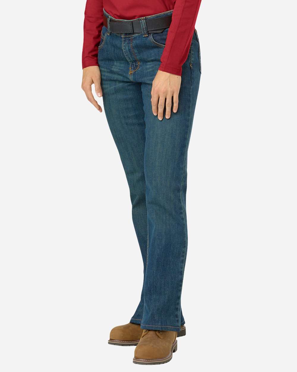Sanded Denim - 35 Unhemmed Women's Stretch Jeans - PSJC plain