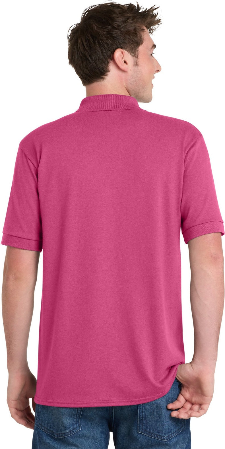 Sangria Port & Co Core Blend Jersey Knit Polo. KP55