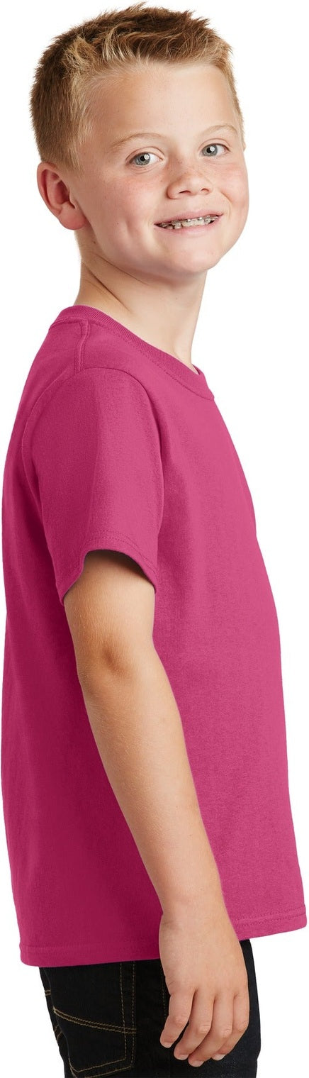 Sangria Port & Co Youth Core Cotton Tee. PC54Y