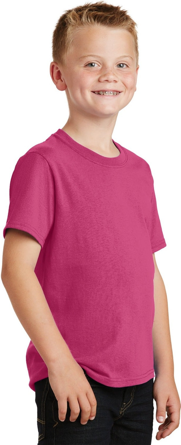 Sangria Port & Co Youth Core Cotton Tee. PC54Y