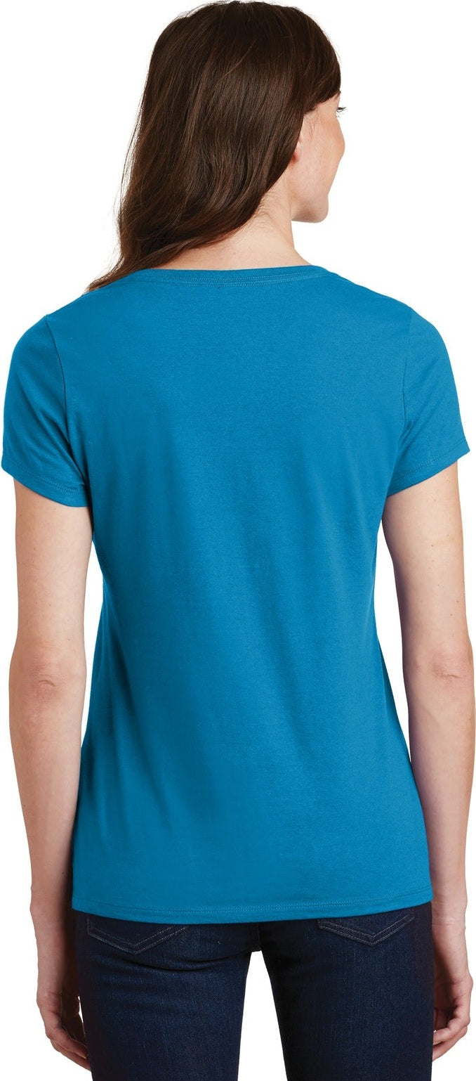 Sapphire Port & Co Women's Fan Favorite V-Neck Tee. LPC450V