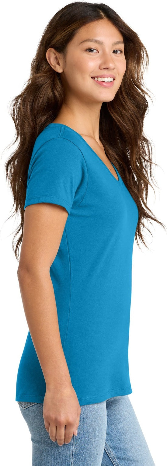 Sapphire Port & Co Women's Fan Favorite V-Neck Tee. LPC450V