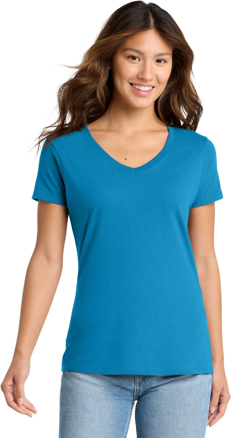 Sapphire Port & Co Women's Fan Favorite V-Neck Tee. LPC450V