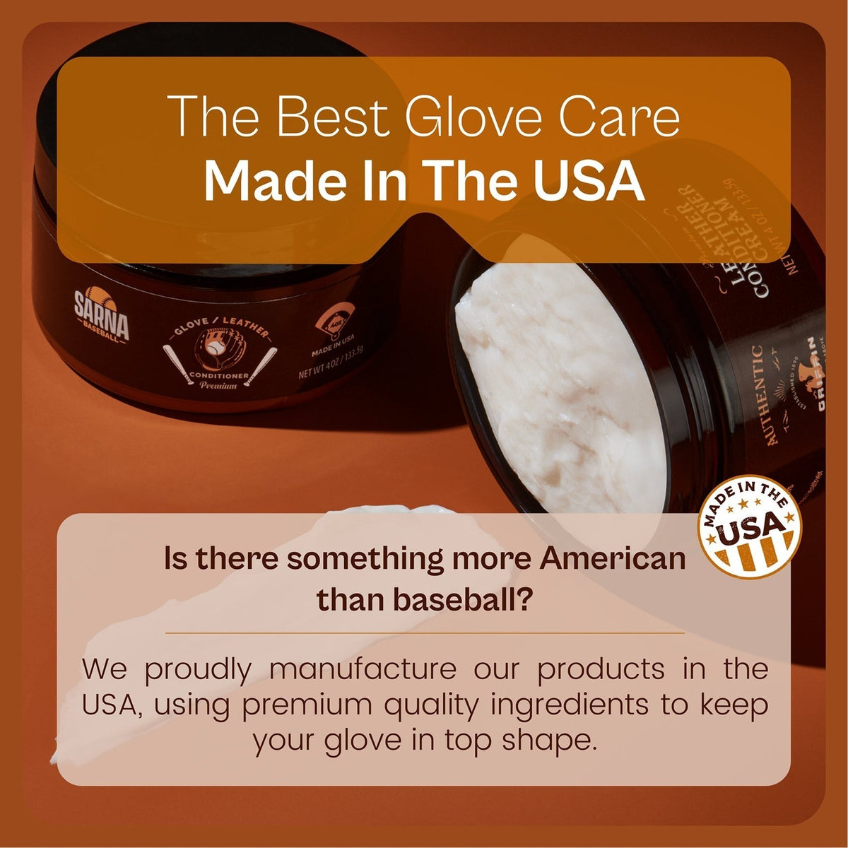Sarna Baseball Glove Conditioner Cream - 8 Oz