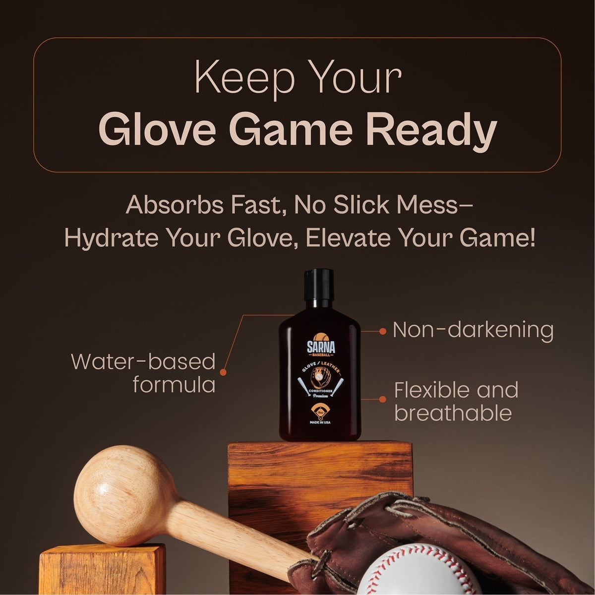 Sarna Baseball Glove Leather Conditioner - 8 Oz