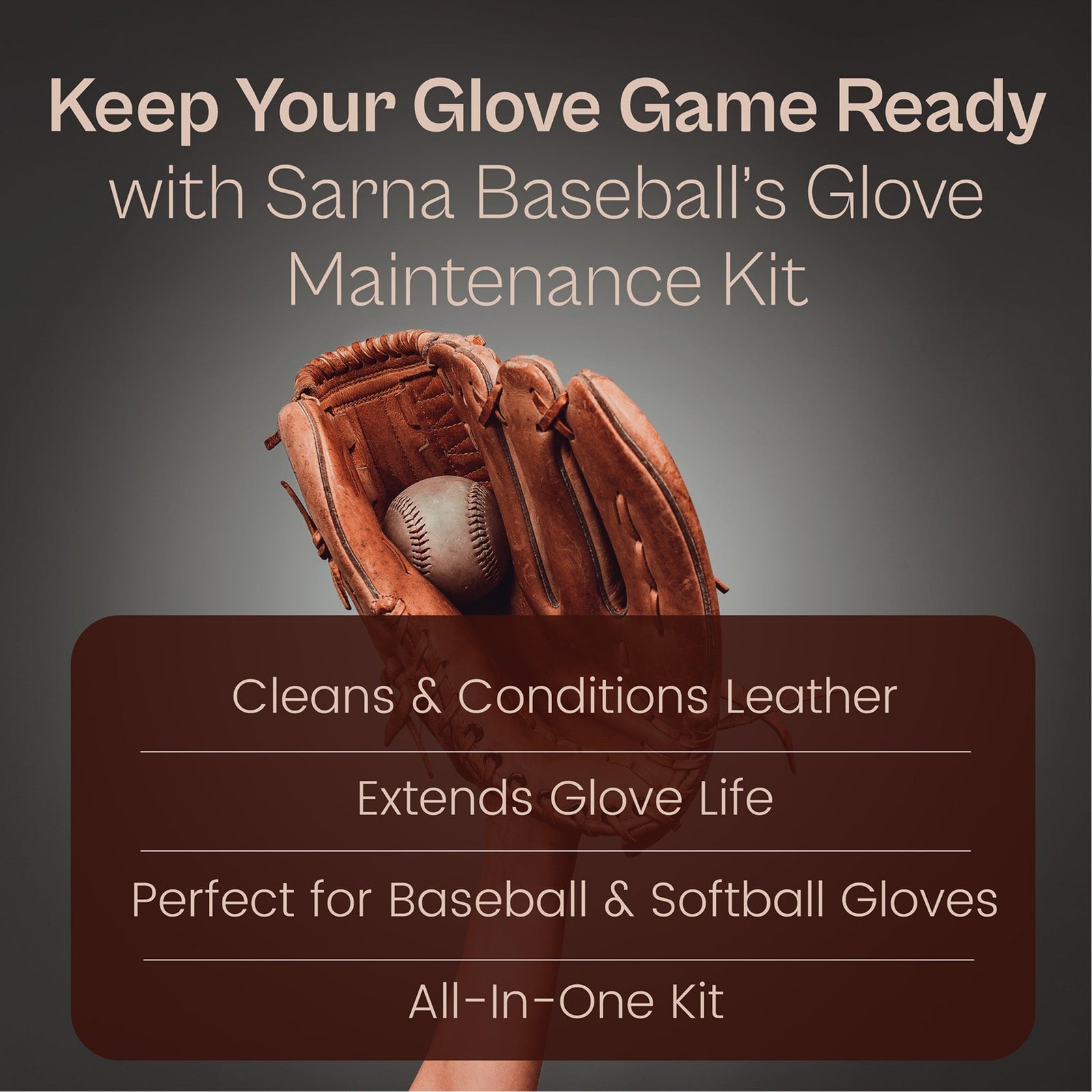 Sarna Baseball Glove Maintenance Kit - 1 Ea