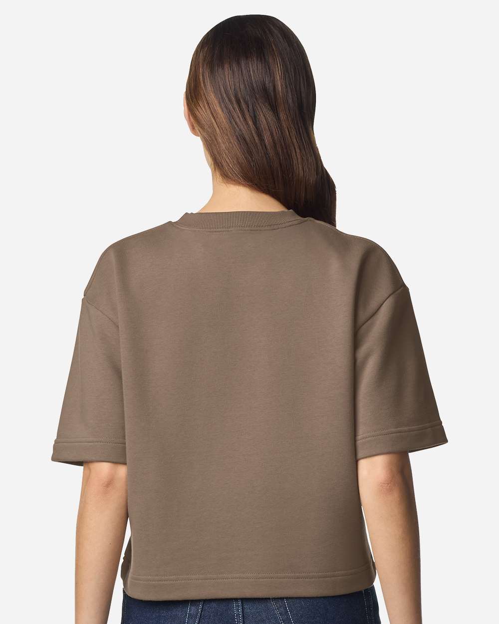 Savana Women's French Terry Mid-Length Boxy Top - FTCB0 plain